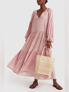 NATALIE MARTIN BRIANNA DRESS IN CORAL BLUSH SZ S